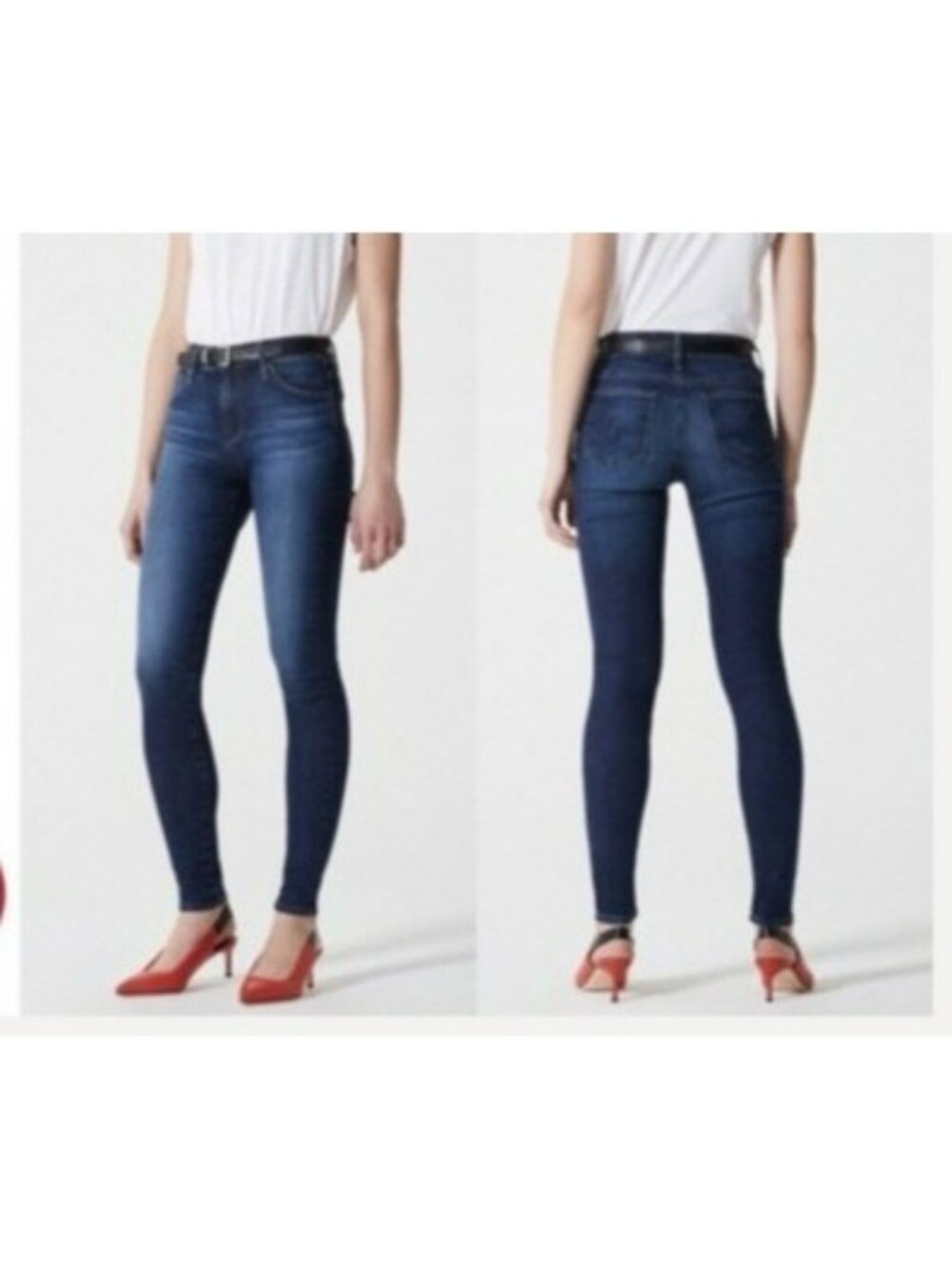 AG Adriano Goldschmied Farrah Skinny High-Rise Jeans Womens Size 27 Blue Denim S